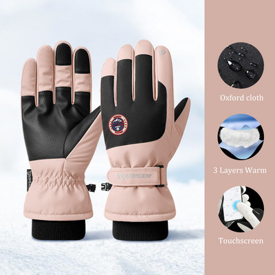 Muškarci Žene Skijaške rukavice Unutarnje 5 prstiju Zimske biciklističke trčanje Snowboard Vožnja Sportske rukavice Vjetrootporne debele rukavice za snijeg