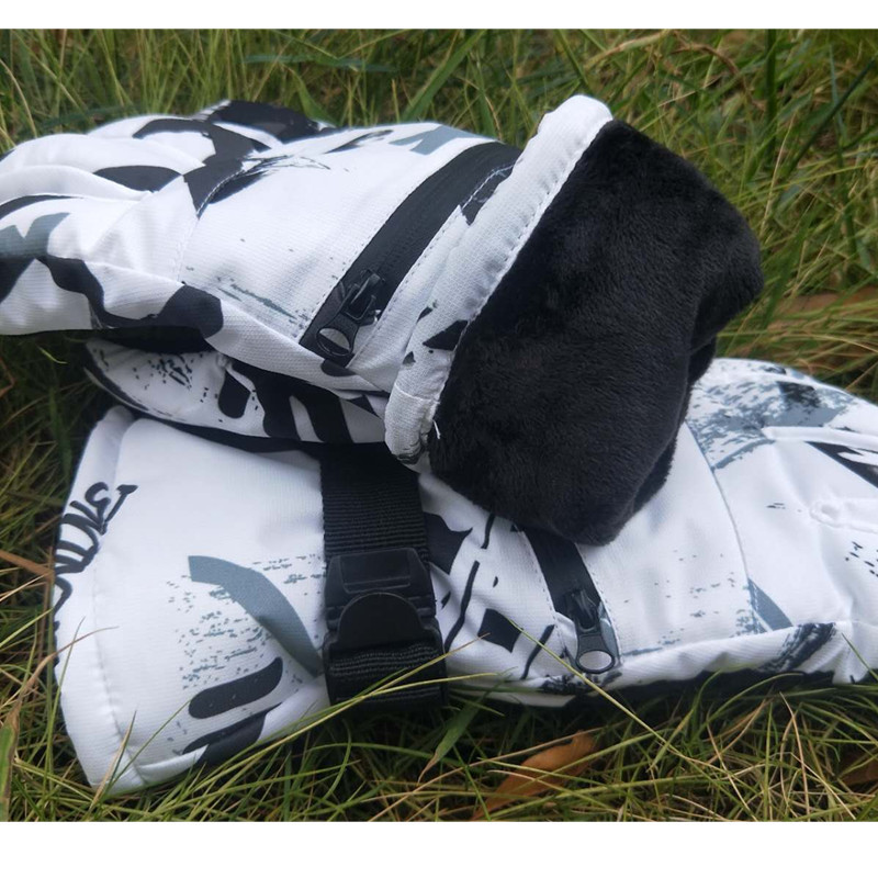 Zimske skijaške rukavice za snowboard od PU kože s neklizajućim zaslonom osjetljivim na dodir, vodootporne, tople snježne rukavice za motocikl i biciklizam