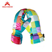 Wild Snow 2018 Visiškai naujos vaikiškos slidinėjimo pirštinės, atsparios vėjui, vandeniui atsparios šiltos, kvėpuojančios pirštinės Nemokamas pristatymas