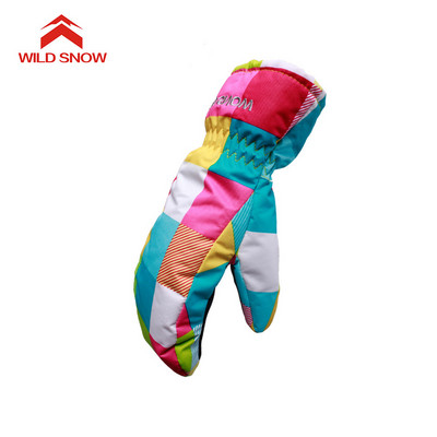 Wild Snow 2018 Visiškai naujos vaikiškos slidinėjimo pirštinės, atsparios vėjui, vandeniui atsparios šiltos, kvėpuojančios pirštinės Nemokamas pristatymas