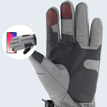 Χειμερινά αδιάβροχα γάντια σκι για άντρες Γυναικεία αντιανεμικά γάντια υπαίθριου σπορ Ζεστό αντι-χαμένο αγκράφα Ποδηλασίας σκι MTB