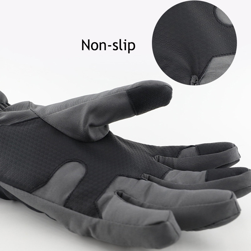 Žieminės vandeniui atsparios slidinėjimo pirštinės vyrams Moteriškos vėjui atsparios pirštinės lauko sportui šiltos, nepraleidžiančios sagties dviračių slidinėjimo MTB pirštinės