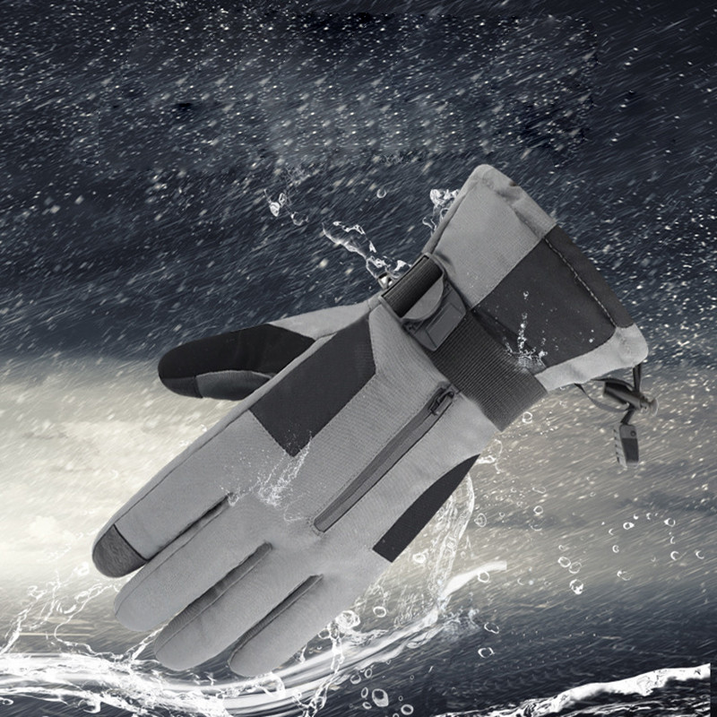 Žieminės vandeniui atsparios slidinėjimo pirštinės vyrams Moteriškos vėjui atsparios pirštinės lauko sportui šiltos, nepraleidžiančios sagties dviračių slidinėjimo MTB pirštinės