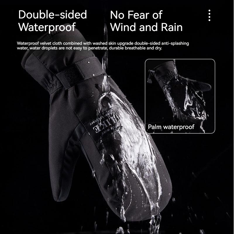 Žiemos šiltos slidinėjimo pirštinės Vyrai Moterys Lauke Neperšlampamas vėjas sustorėjęs jutiklinis ekranas Bėgimas dviratininkai Jojimas snieglenčių pirštinės Sportinės kumštinės pirštinės