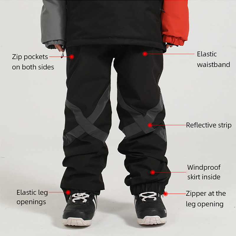 Muškarci Žene Prevelike skijaške hlače Zimske vanjske tople vodootporne vodootporne reflektirajuće hlače za snowboarding Ženske muške skijaške hlače