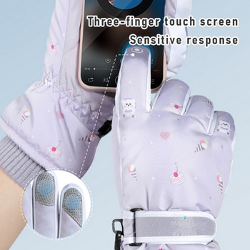 Водоустойчиви ски ръкавици Зимни топли Thinsulate ръкавици за сняг TPU ръкавици за сноуборд за каране на ски сноуборд Сензорен екран Дишащи