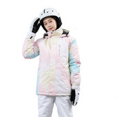 Goexplore Moterų slidinėjimo snieglenčių striukės Vilnos gobtuvas kalnų vandeniui atsparus vėjui atsparus sniego paltas