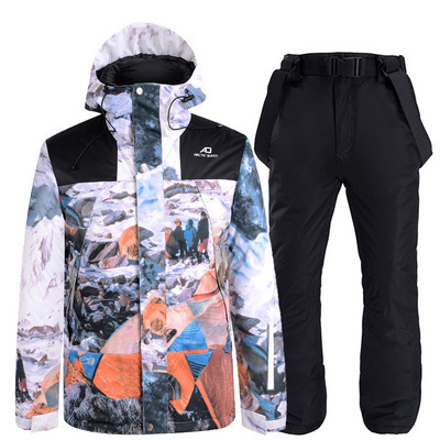Dámske snowboardové oblečenie pre mužov, nové outdoorové teplé, nepremokavé, vetruodolné, priedušné, zimná lyžiarska bunda a nohavice, snežný oblek, set značiek