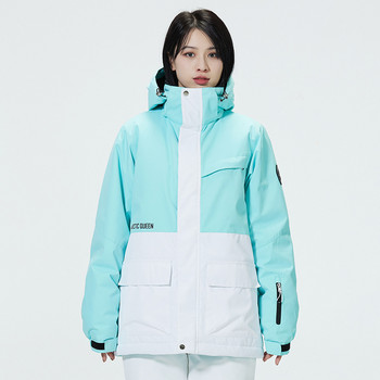 Μπουφάν σκι Γυναικείο μπουφάν για Snowboard Γυναικείο παλτό σκι Χειμερινού εξωτερικού χώρου Ζεστά αδιάβροχα αντιανεμικά αναπνέοντα ρούχα με κουκούλα