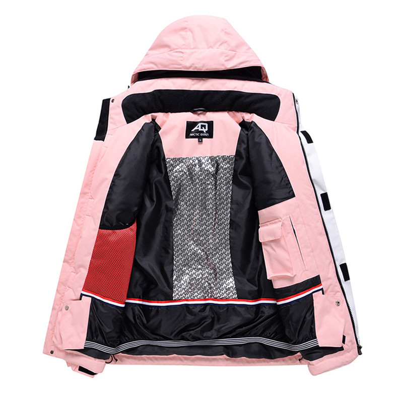 Slidinėjimo striukė Moteriška Snieglenčių striukė Slidinėjimo paltas Moteriška Žiema Lauke Šilta Neperšlampama Vėjo nepraleidžianti Kvėpuojanti rūbai su gobtuvu