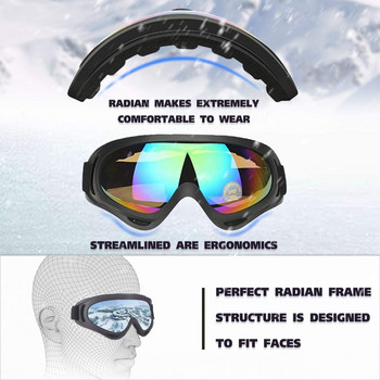 Προστασία από υπεριώδη ακτινοβολία Υπαίθρια αθλητικά γυαλιά σκι CS Army Tactical Military Goggles Snowmobile Bicycle Προστατευτικά γυαλιά