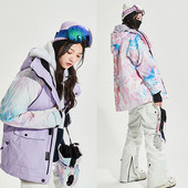 2022 m. nauja viršutinė slidinėjimo striukė Moteriška lauko sportinė snieglenčių striukė Vyriška šilta žieminė apranga Paltas su gobtuvu slidinėjimo kostiumas, atsparus vėjui, atsparus vandeniui