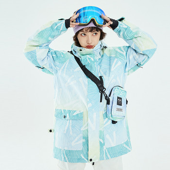 2022 Νέο κορυφαίο μπουφάν για σκι Γυναικεία σπορ για εξωτερικούς χώρους Σνόουμπορντ Μπουφάν Ανδρικά ζεστά χειμωνιάτικα παλτό με κουκούλα αντιανεμική στολή σκι
