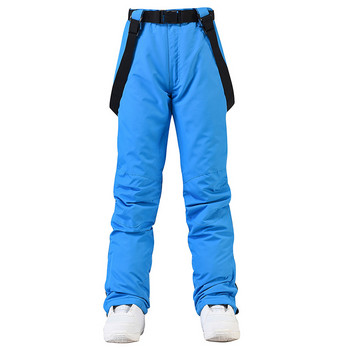 Нови ски панталони Мъжки Дамски дишащи топли гащеризони с висока талия Панталони за сноуборд Външни ветроустойчиви водоустойчиви панталони за сняг Двойки