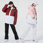 2022 m. žiema Nauji slidinėjimo kostiumai Moteriški Vyriški Kombinezonai Lauko Snieglentės Striukė Pastorinta Šiltos Kelnės Slidinėjimo rinkinys Drabužiai Neperšlampami Neperšlampami