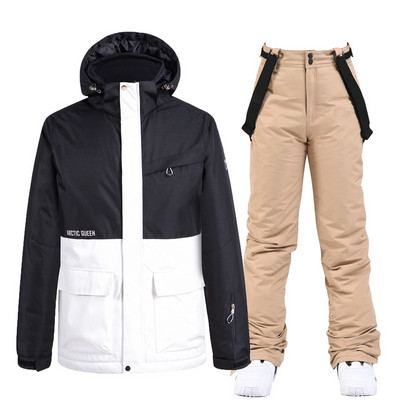 2022 m. žiema Nauji slidinėjimo kostiumai Moteriški Vyriški Kombinezonai Lauko Snieglentės Striukė Pastorinta Šiltos Kelnės Slidinėjimo rinkinys Drabužiai Neperšlampami Neperšlampami