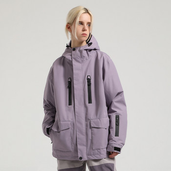 Χειμώνας 2023 Νέο κορυφαίο μπουφάν για σκι Γυναικείο ανδρικό αθλητικό μπουφάν για σνόουμπορντ Ζεστή κουκούλα στολή σκι Αδιάβροχα ρούχα