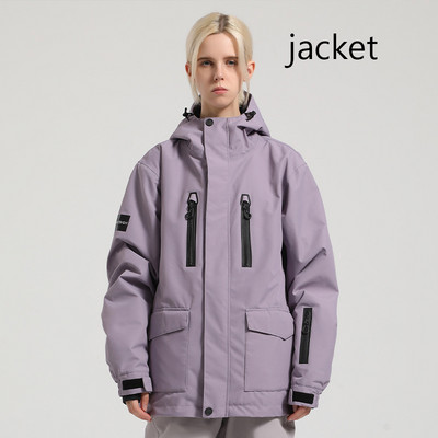 2023 m. žiemos nauja viršutinė slidinėjimo striukė Moteriška lauko sportinė snieglenčių striukė Šiltas slidinėjimo kostiumas su gobtuvu, vėjui atspari vandeniui atspari apranga