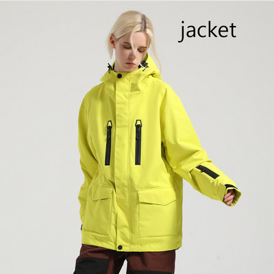 2023 m. žiemos nauja viršutinė slidinėjimo striukė Moteriška lauko sportinė snieglenčių striukė Šiltas slidinėjimo kostiumas su gobtuvu, vėjui atspari vandeniui atspari apranga