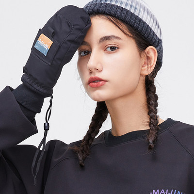 Moteriškos žieminės slidinėjimo pirštinės Vėjui atsparios vandeniui atsparios pirštinės Šiltos pirštinės Pirštinės vyrams Vidinės penkių pirštų slidinėjimo pirštinės