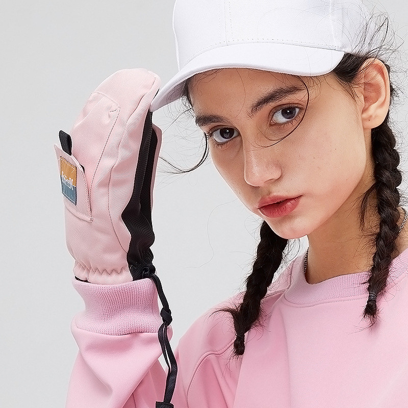 Moteriškos žieminės slidinėjimo pirštinės Vėjui atsparios vandeniui atsparios pirštinės Šiltos pirštinės Pirštinės vyrams Vidinės penkių pirštų slidinėjimo pirštinės