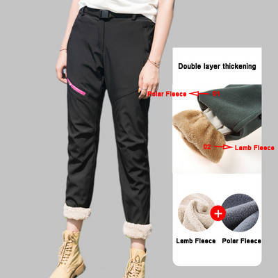 Vyrai Moterys Žieminiai Neperšlampami Snieglentės Vilnos storos Šiltos Kelnės Lauke Kelnės žygiams Slidinėjimo apranga