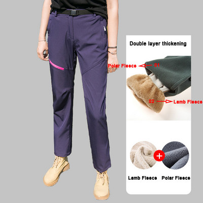 Vyrai Moterys Žieminiai Neperšlampami Snieglentės Vilnos storos Šiltos Kelnės Lauke Kelnės žygiams Slidinėjimo apranga