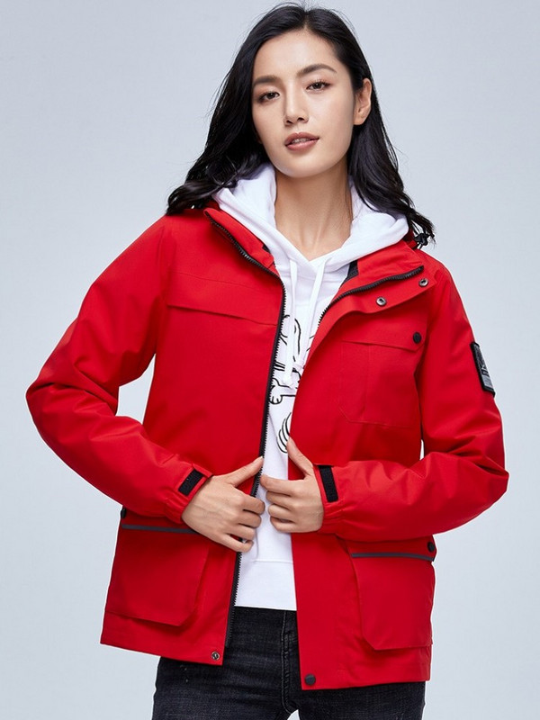 Nauja žieminė pora slidinėjimo sportinė striukė Moteriška vyriška apykakle su gobtuvu žygio snieglenčių paltas lauke stora šilta vėjo striukė