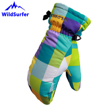 WildSurfer Детски ръкавици за ски Ръкавици за сноуборд Ръкавици за зима на открито Спортни ръкавици за сняг Момчета Момичета Водоустойчиви топли ски ръкавици W305