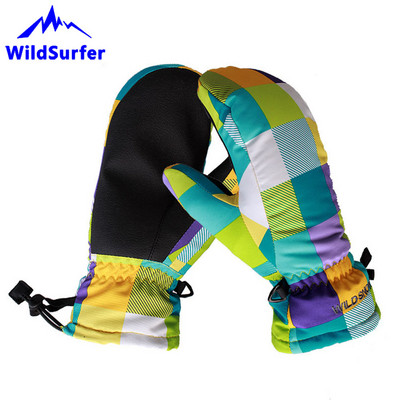 WildSurfer Παιδικά Γάντια Σκι Γάντια Snowboard Χειμερινά Υπαίθρια Γάντια Χιονιού Αθλητικά Αγόρια Κορίτσια Αδιάβροχα Ζεστά Γάντια Σκι W305