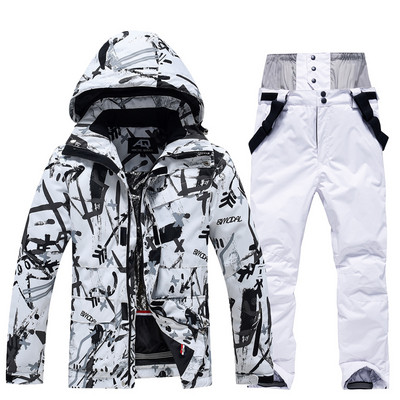 Set de jachete și pantaloni de schi pentru bărbați și femei, 2023, costum de zăpadă, rezistent la vânt, în aer liber, iarnă, pentru snowboard, costume de schi