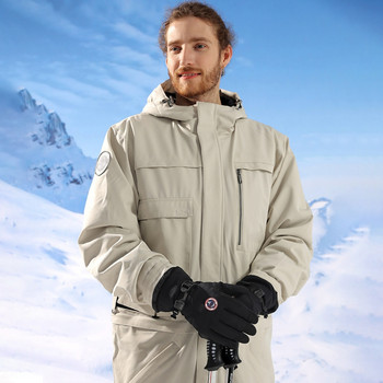 Γάντια σκι Μοτοσικλέτα Αδιάβροχα Fleece Θερμικά Γάντια Snowboard Γάντια Snowmobile Ανδρικά Γάντια Χειμερινού Χιονιού