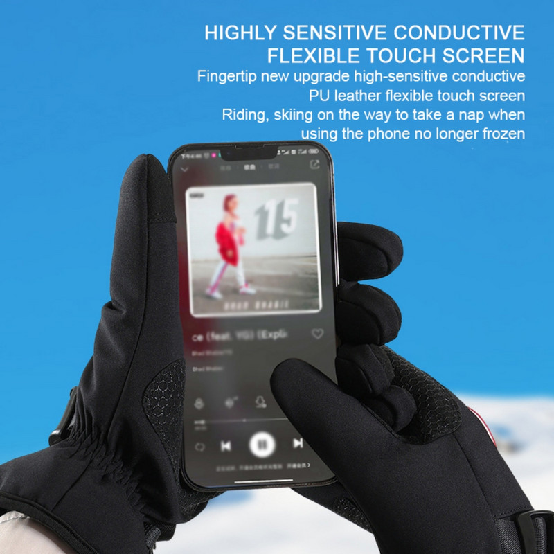 Skijaške rukavice za motocikle Vodootporne termo rukavice od flisa Snowboard Rukavice za motorne sanke Muške zimske rukavice za bicikl na snijegu