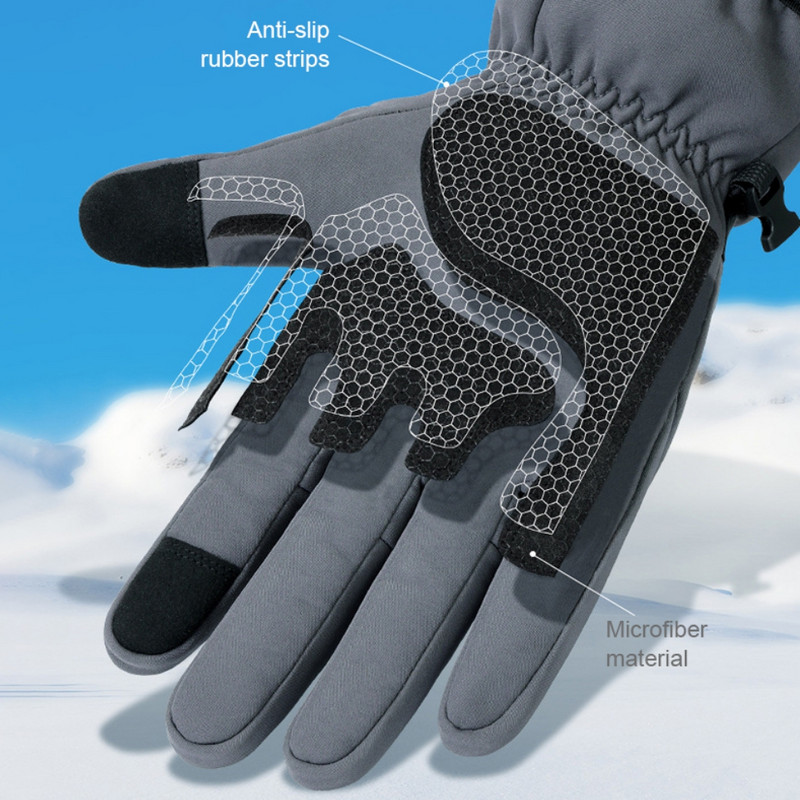 Skijaške rukavice za motocikle Vodootporne termo rukavice od flisa Snowboard Rukavice za motorne sanke Muške zimske rukavice za bicikl na snijegu