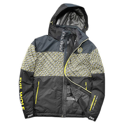 Jachetă de schi pentru femei, iarnă, caldă, rezistentă la vânt, impermeabilă, sport în aer liber, snowboarding, haină de schi, îngroșată, termică, costum de schi, munte