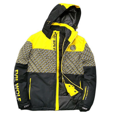 Jachetă de schi pentru femei, iarnă, caldă, rezistentă la vânt, impermeabilă, sport în aer liber, snowboarding, haină de schi, îngroșată, termică, costum de schi, munte