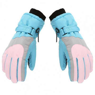 1 pora patvarių vaikiškų žieminių pirštinių Stilingos, labai elastingos, kratinys vaikams šiltos, vandeniui atsparios lauko sporto pirštinės