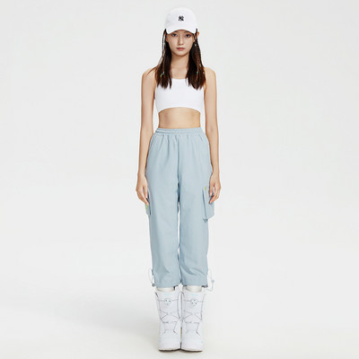 2022 m. Naujos žieminės laisvos slidinėjimo kelnės, moteriškos, neperpučiamos nuo vėjo, vyriškos slidinėjimo vandeniui atsparios lauko kelnės, skirtos sniegui ištempti lynus, kombinezonai, snieglenčių kelnės