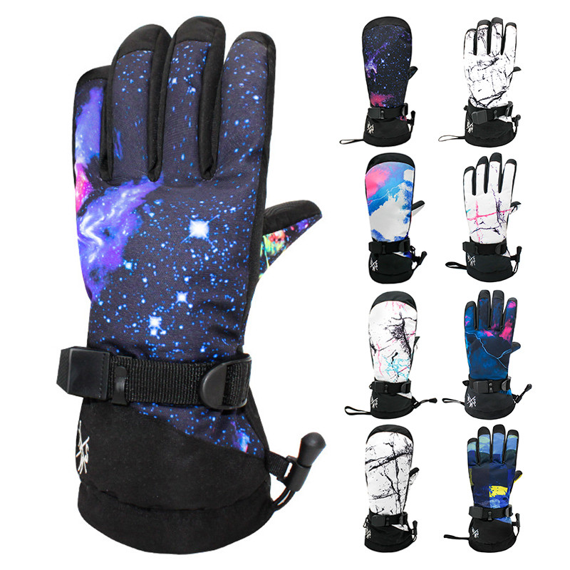 Slidinėjimo pirštinės Vyrai Moterims Neperšlampamos Žiemos Lauko Sportas Šiltos Pirštinės Slidinėjimo Snieglenčių Pirštinės Sniego motociklo Pirštinės su jutikliniu ekranu