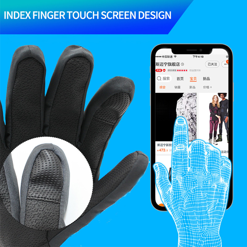 Slidinėjimo pirštinės Vyrai Moterims Neperšlampamos Žiemos Lauko Sportas Šiltos Pirštinės Slidinėjimo Snieglenčių Pirštinės Sniego motociklo Pirštinės su jutikliniu ekranu