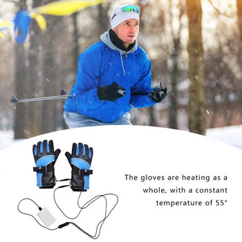 Електрически отопляеми ръкавици Отопляеми ръкавици с акумулаторна батерия за мъже, жени, захранвани от батерии, нагреватели за ръце за ски катерене