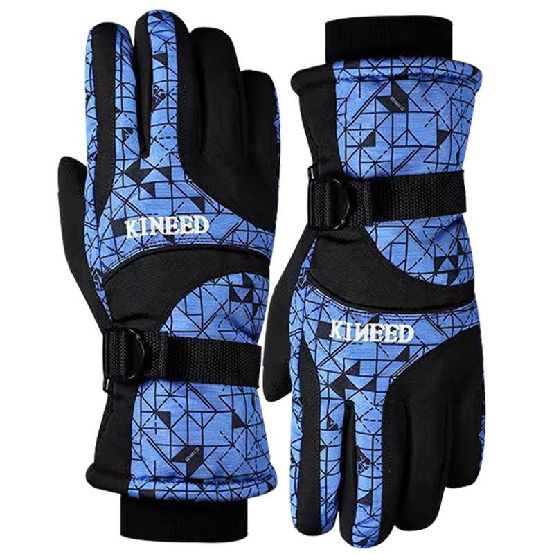 Unisex žieminės dviračių pirštinės, neperšlampamos, atsparios vėjui, šiltos dviračio pirštinės, neslystančios lauke motociklo paspirtukas slidinėjimo dviračiui šiltos pirštinės