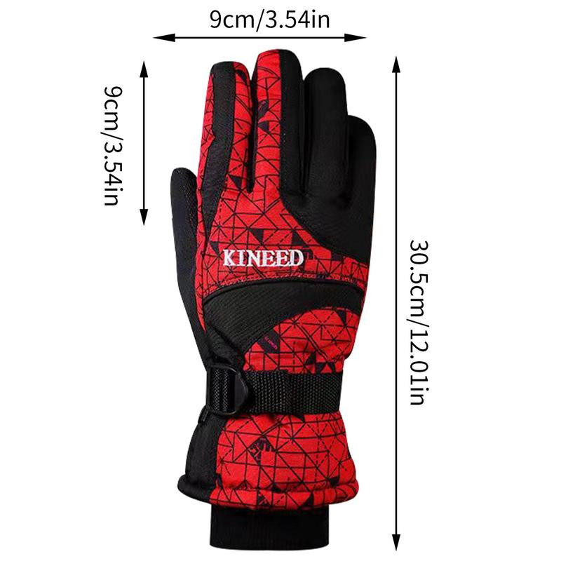 Unisex žieminės dviračių pirštinės, neperšlampamos, atsparios vėjui, šiltos dviračio pirštinės, neslystančios lauke motociklo paspirtukas slidinėjimo dviračiui šiltos pirštinės