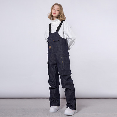 Pantaloni de iarnă pentru schi pentru femei, îmbrăcăminte pentru snowboard, salopete pentru bărbați, pantaloni pentru zăpadă în aer liber, haine calde de iarnă, pentru zăpadă, salopetă de schi