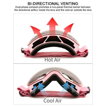 Ски очила HX06 двуслойни лещи против замъгляване ски сноуборд очила зима на открито сняг слънчеви очила ски спортни аксесоари