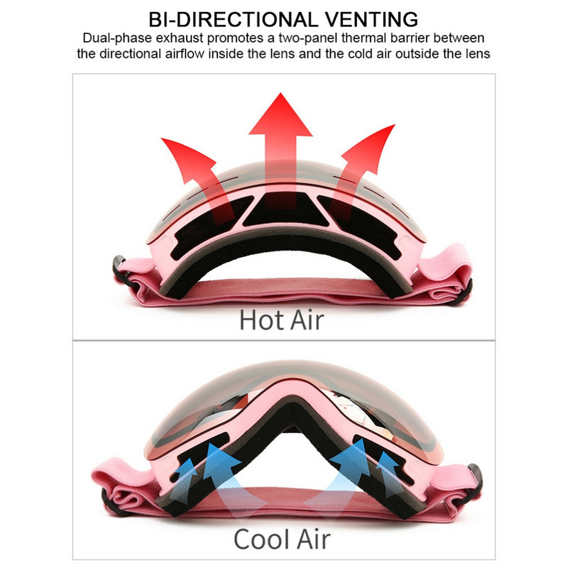 Slidinėjimo akiniai HX06 Dviejų sluoksnių objektyvas nuo rasojimo slidinėjimo snieglenčių akiniai žieminiai lauko sniego akiniai nuo saulės Slidinėjimo sporto reikmenys
