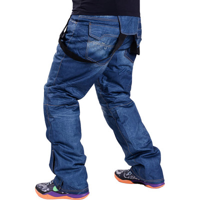 Vyriški sniego kelnės Lauko sportinė apranga petnešėlė kelnės snieglentės drabužiai vandeniui atsparūs vėjui žieminiai slidinėjimo kostiumai seilinukai džinsinio stiliaus