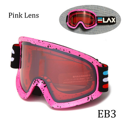 ELAX VISIŠKAI NAUJI Dviejų sluoksnių nuo rasojimo apsaugantys slidinėjimo akiniai sniego motociklų akiniai lauke sportiniai slidinėjimo akiniai sniego kaukė snieglentės Googles