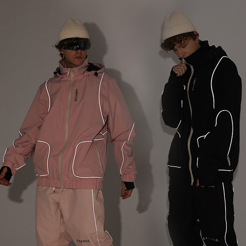 Moteriškas slidinėjimo kostiumas Vyriškas žieminis paltas Snieglentės drabužiai Sniego striukė Vėjui atspari vandeniui šilta slidinėjimo striukės Termo slidinėjimo sportiniai drabužiai