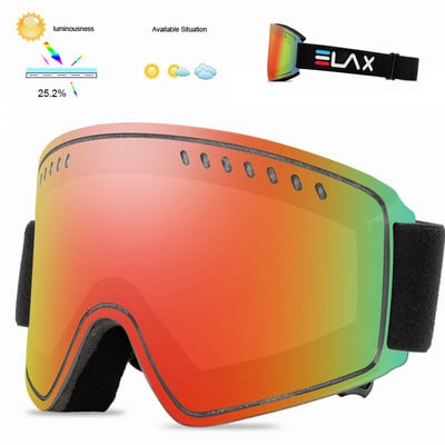 ELAX VISIŠKAI NAUJA Dvisluoksniai nuo rasojimo slidinėjimo akiniai Slidinėjimo kaukė Akiniai Slidinėjimas Snieglentė Googles Vyriški Moteriški akiniai sniegaeigiams